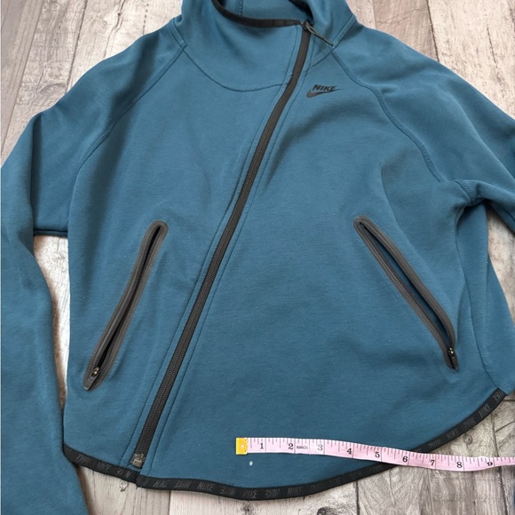 Nike Tech Fleece Butterfly Sweater Asymmetrical XS Blue STAIN - Picture 7 of 11